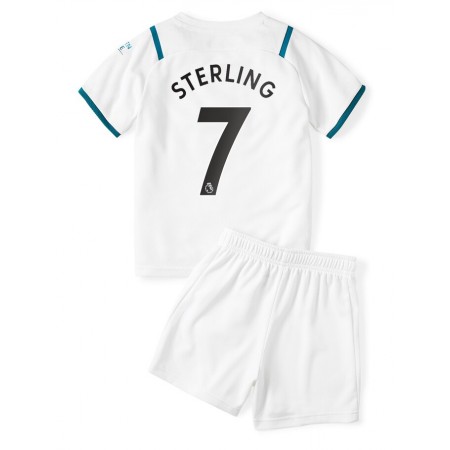 Billiga Fotbollströjor Manchester City Raheem Sterling 7 Barn Borta tröja 2021/22 Kortärmad 